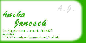 aniko jancsek business card